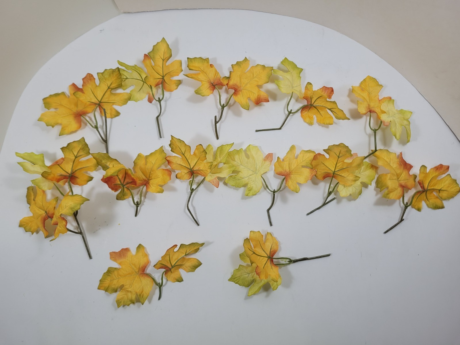 Large Lot of Faux/ Artificial Flowers 24 Stalks of Flowers + 13 Stalks of Leaves