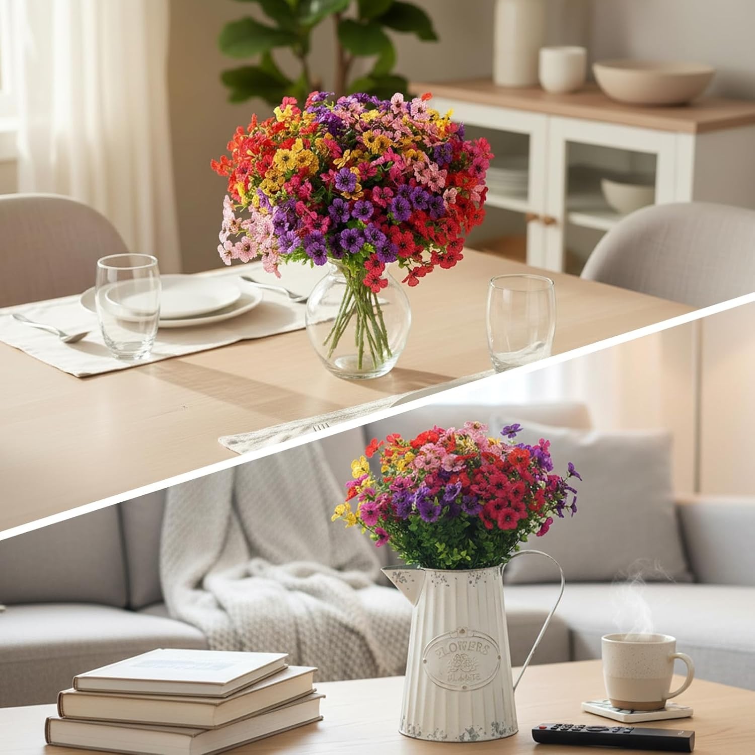 Vibrant 6-Color Silk Daisy Bundle Set for Effortless Indoor & Outdoor Beauty