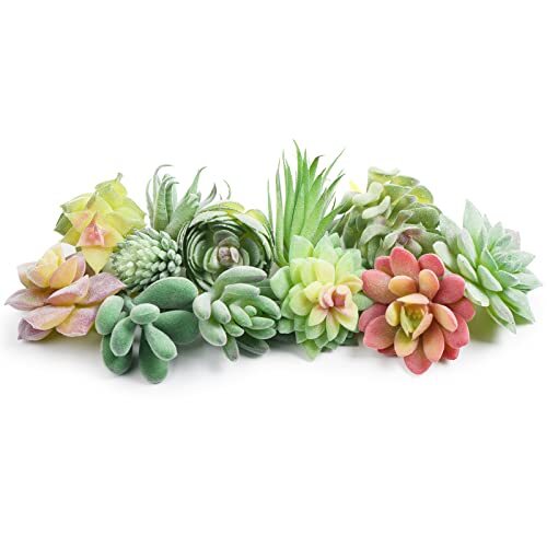 12Pcs Artificial Succulents Plants Mini Fake Unpotted Succulents for Home Office