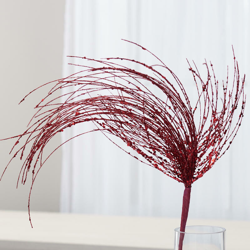 Red Glitter Fountain Grass Sprays | 2 Sprays