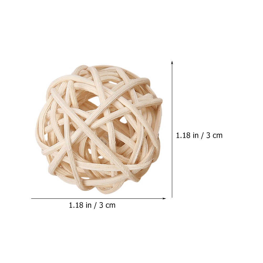 20Pcs Reusable Wicker Rattan Balls Aromatherapy Craft and Vase Decoration