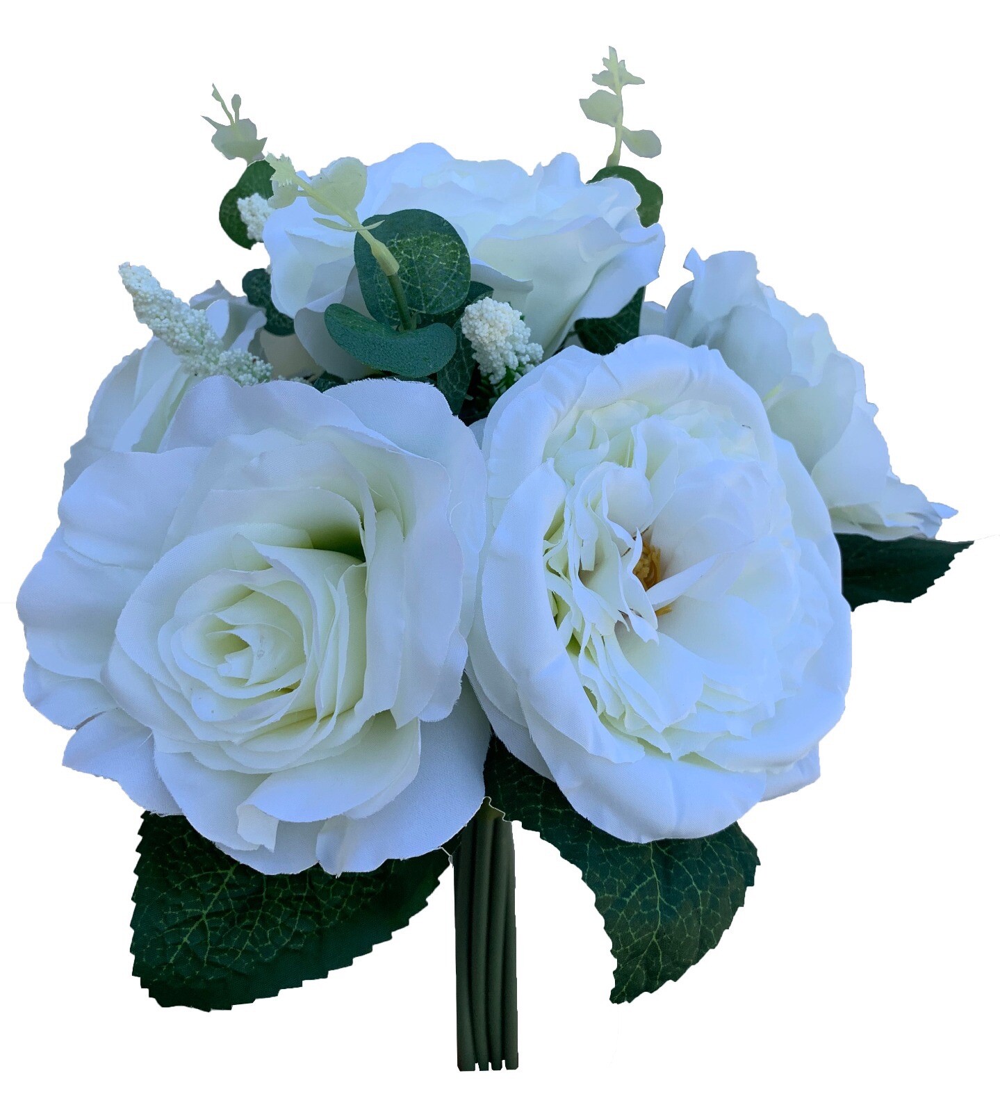 14″H Rose & Peony Assorted Bouquet for Wedding Party & Home (Vase not included)