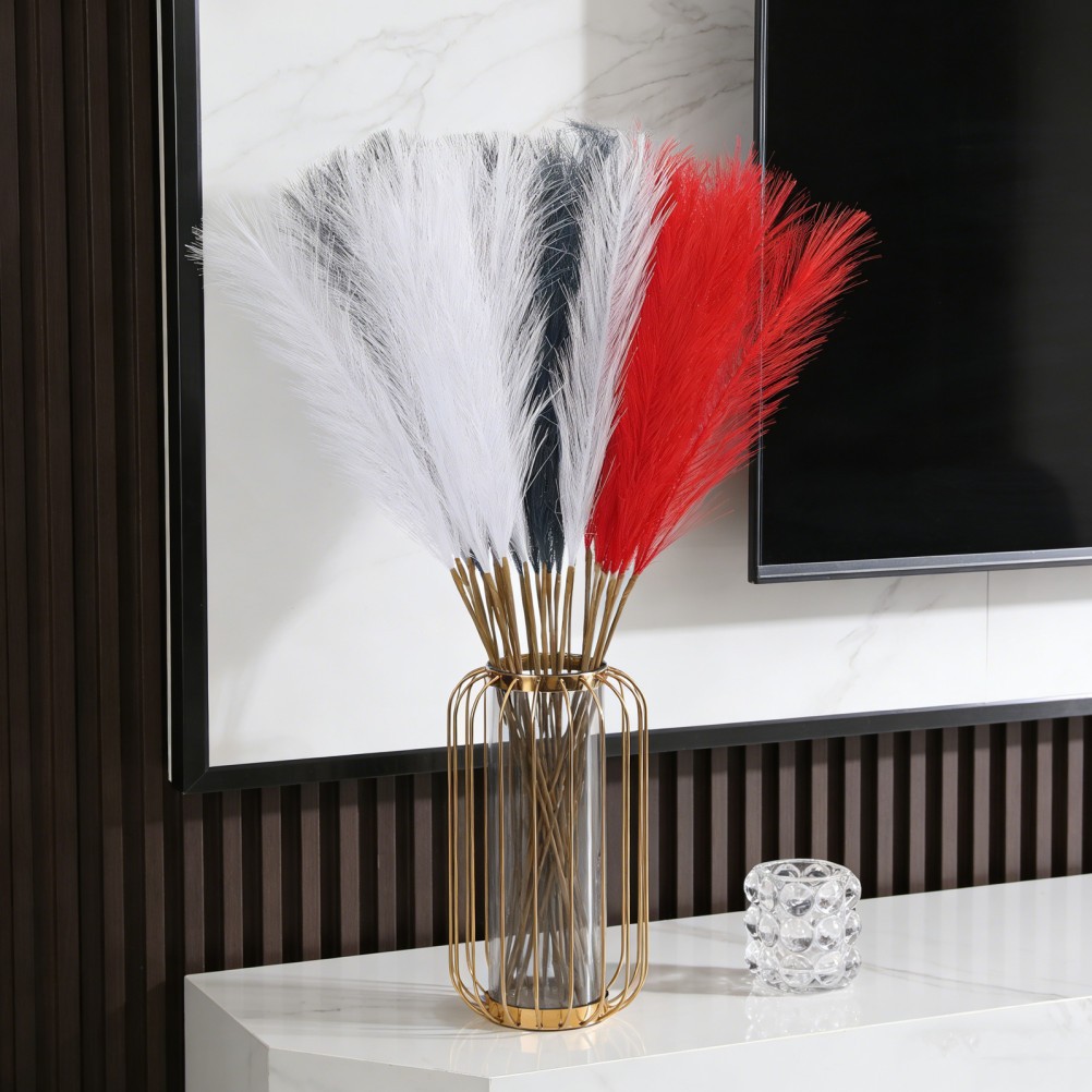 30pcs Patriotic Artificial Stems, Faux Reed Grass