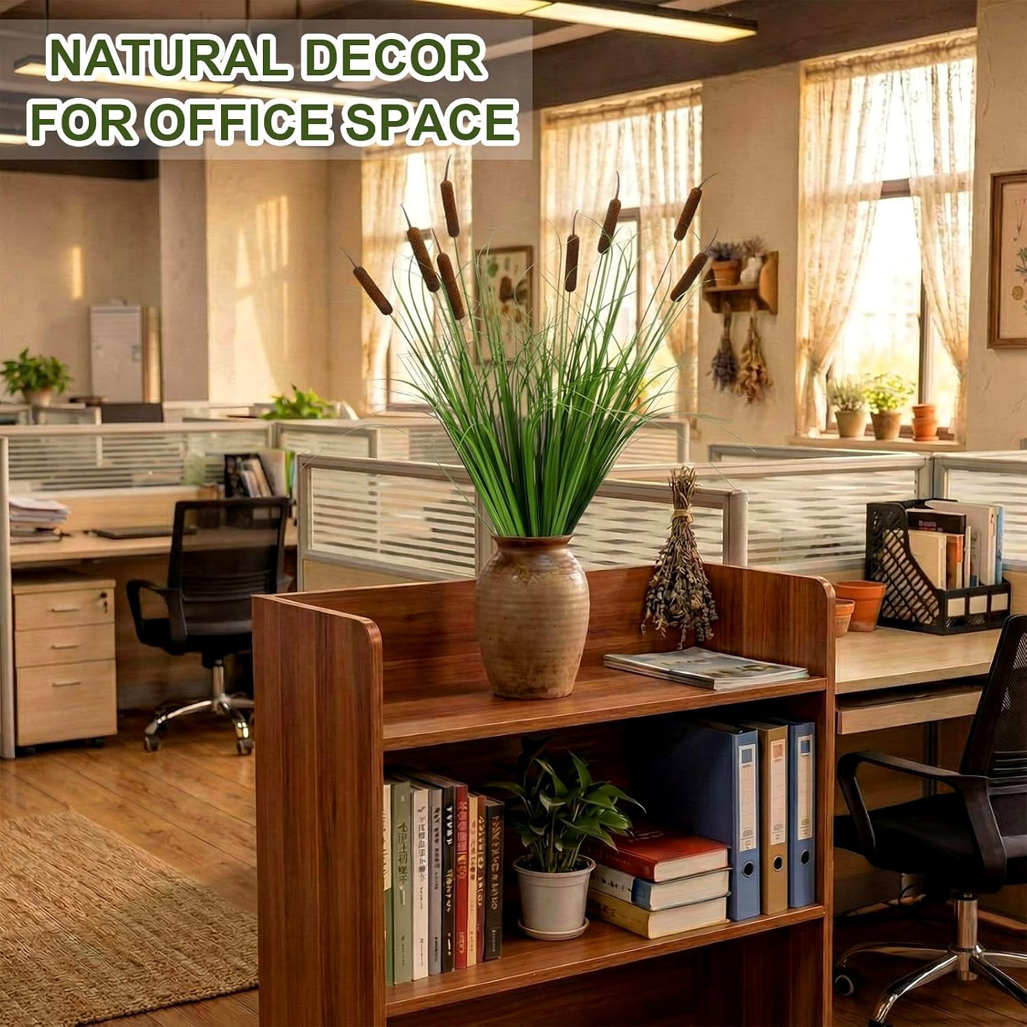 32″ Artificial Cat Tails – 2 Bundles of Brown Cattails for Home Decor