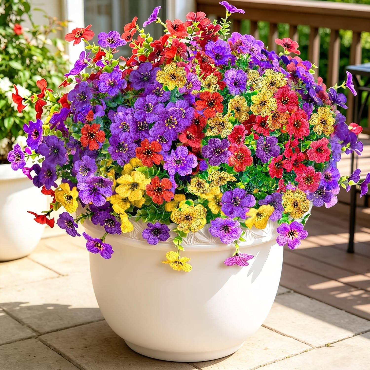 Vibrant 12-Bundle Eucalyptus Violet Artificial Flowers – No Maintenance Needed