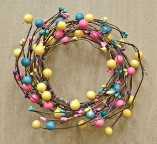 Country Candy Shop Candle Ring 3-1/2″ Spring Colorful Pastel Pink Yellow Blue
