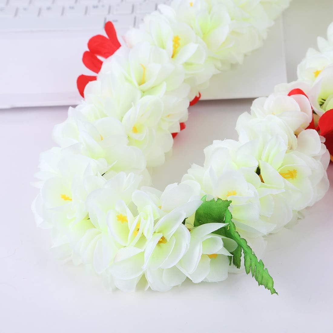 1PCS Luxury Necklaces Hawaiian Leis Graduation Tropical Flower Lei Luau Wreat…