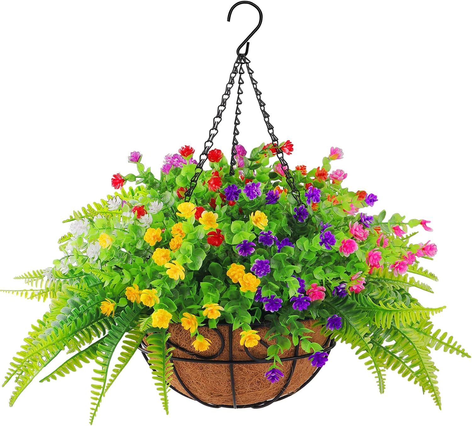 Premium UV-Resistant Faux Hanging Plants for Indoor & Outdoor Use