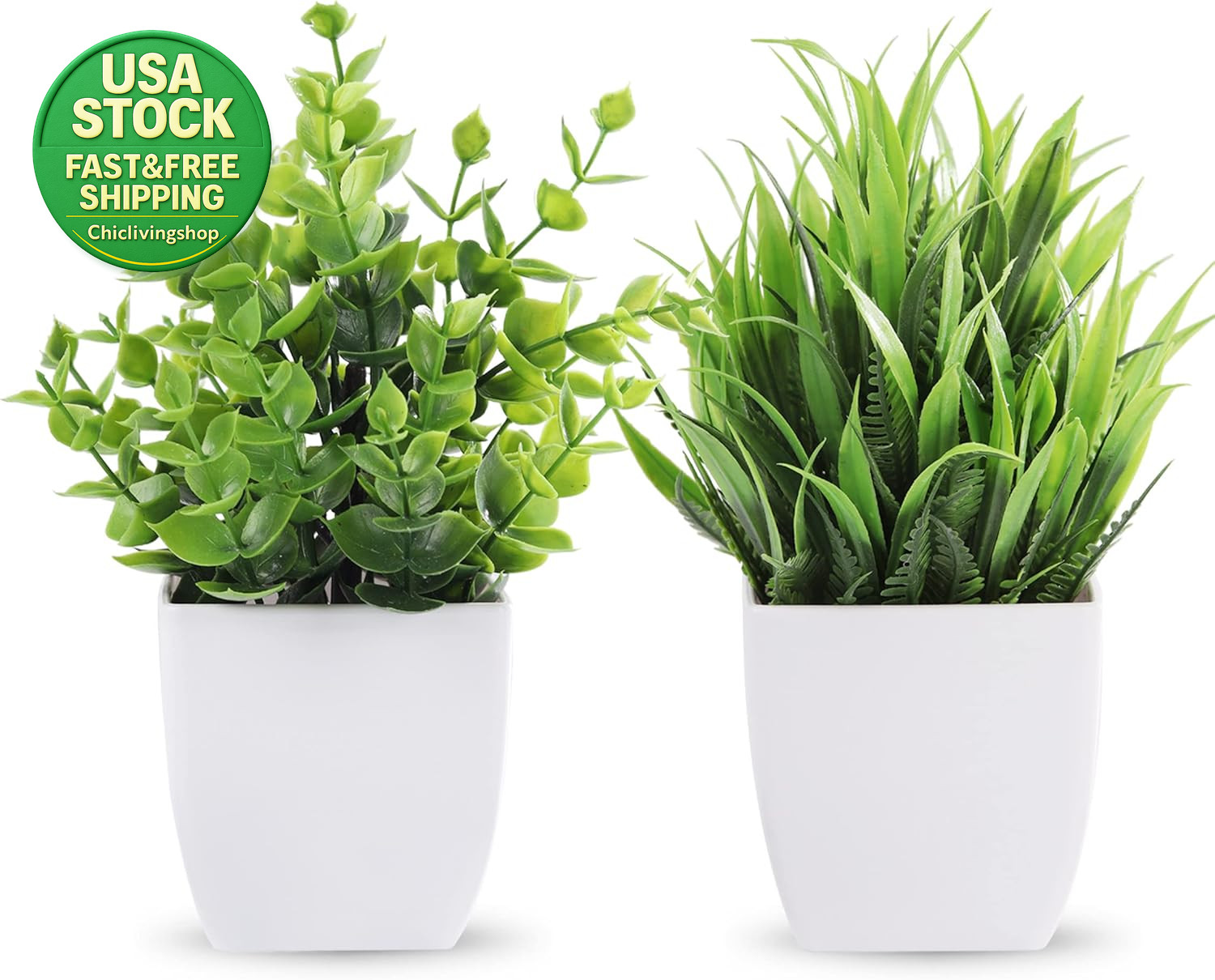 Small Fake Plants Mini Artificial Potted Plants for Home Office Decor Green 2