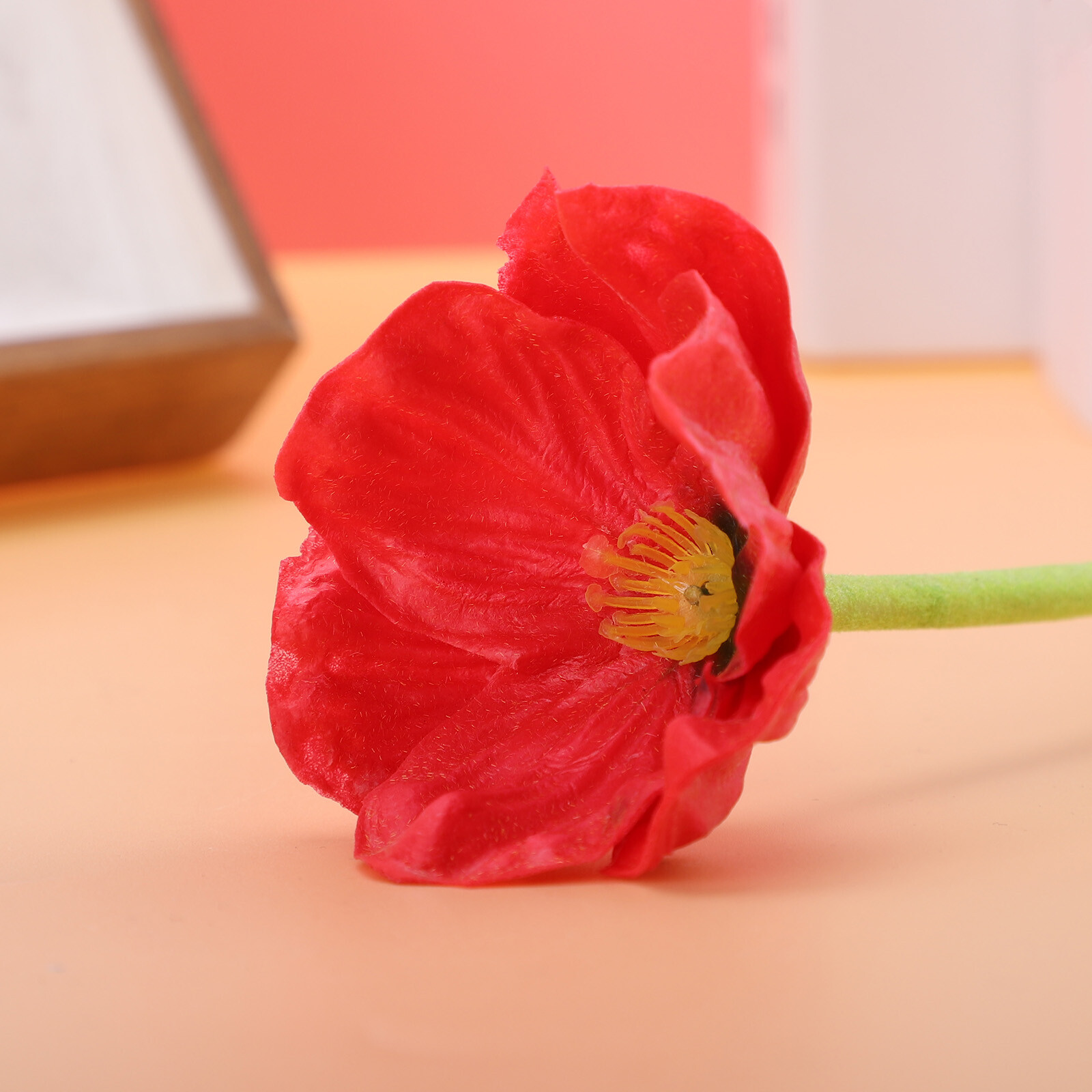 Artificial Poppy Silk Flowers Wedding Bouquet Desk Room Decor Ornaments Deco FFG