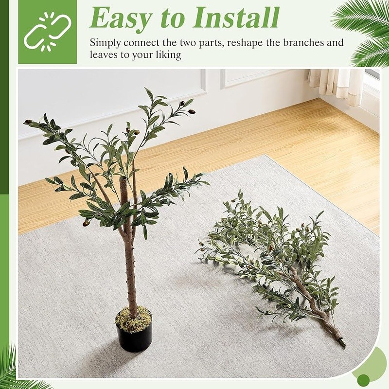 Lifelike Faux Olive Tree Home Office Indoor Outdoor Decor Housewarming Gift New