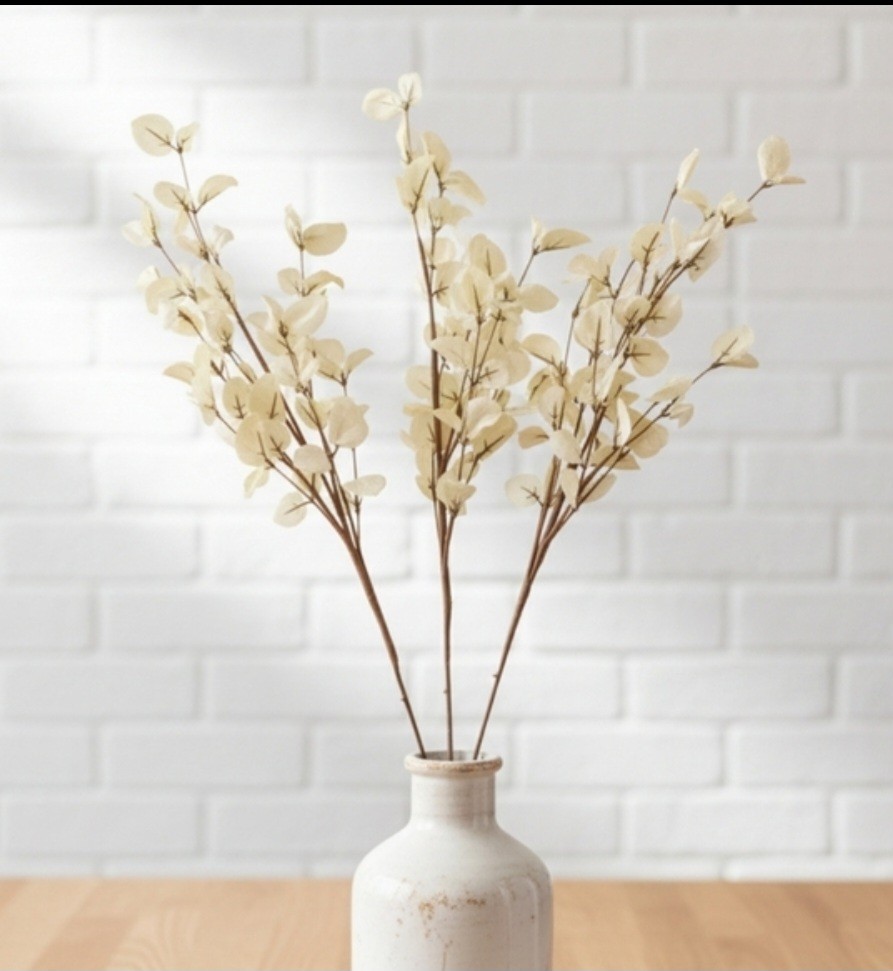 One Primrue 26″ Cream Faux Eucalyptus Stem – Boho Home Decor!