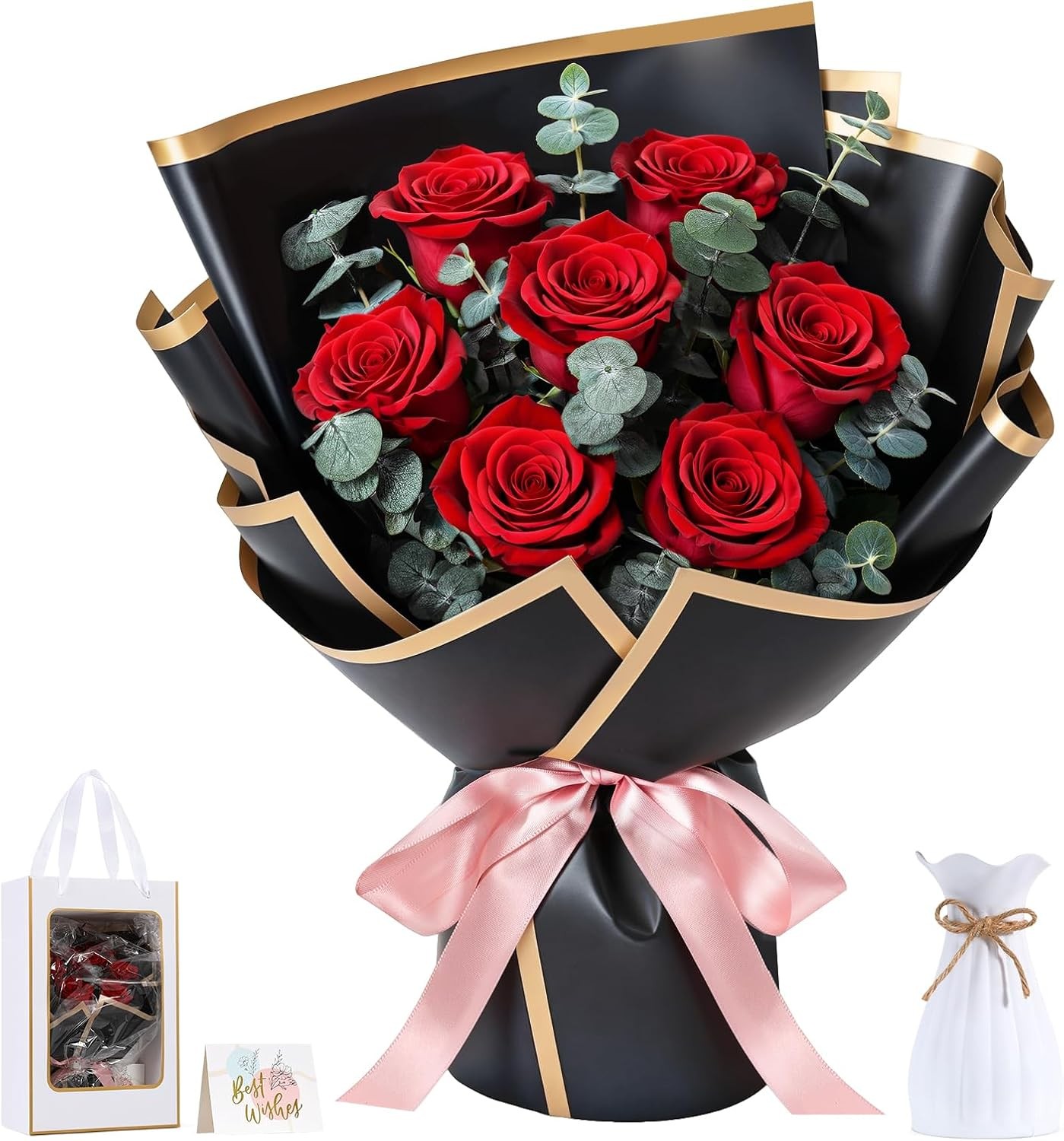Forever Rose Bouquet Red Preserved Birthday Gift