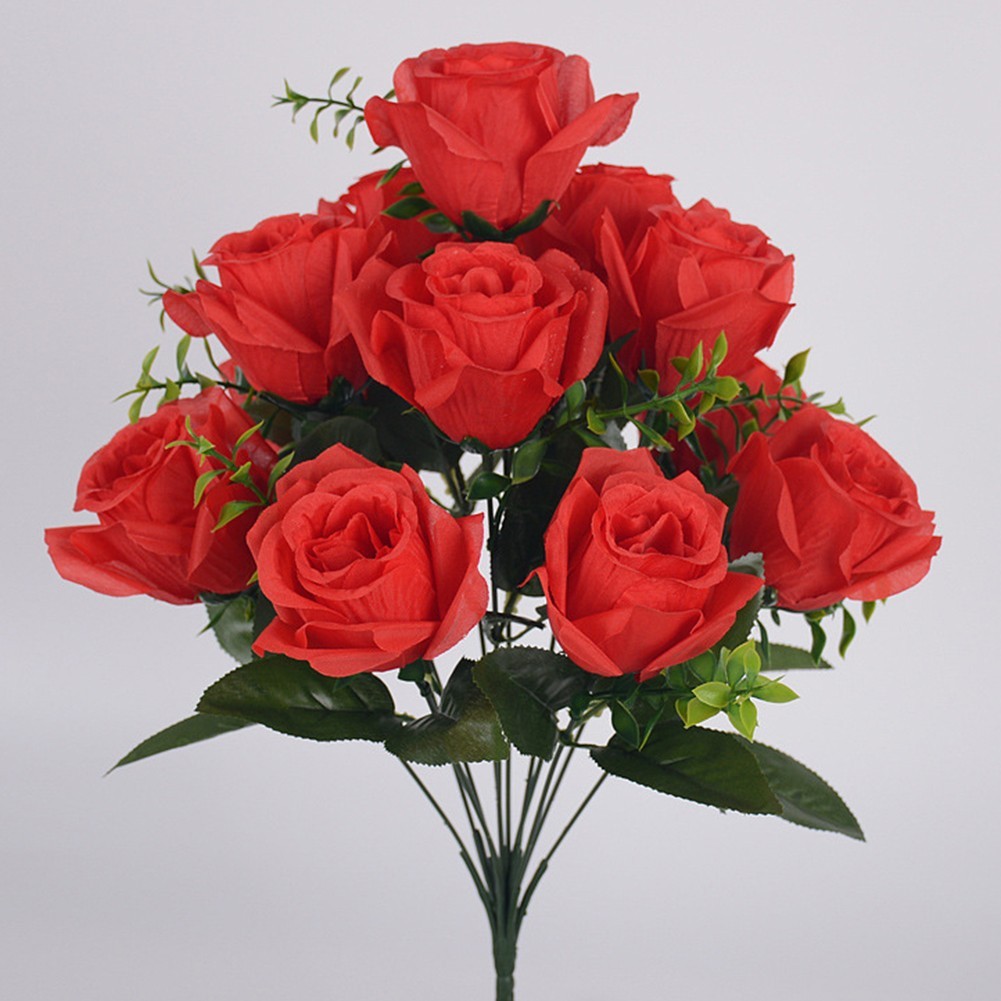 Colorful Silk Rose Flowers Bouquet for DIY Crafts and Event Decorations
