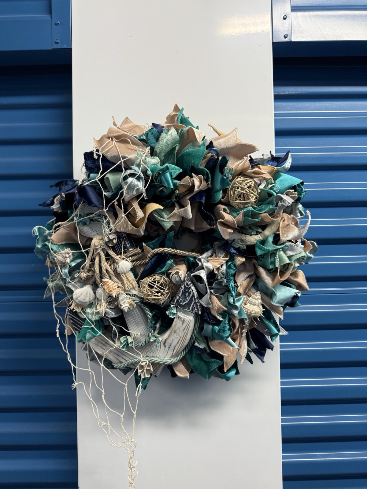 Coastal Nautical Wreath Beach Seashell Front Door Handmade Decor