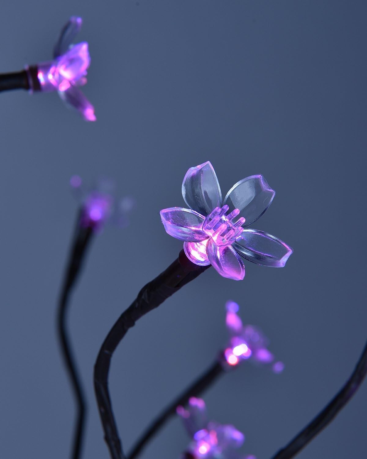 Árbol bonsái de flor de cerezo, 48 luces LED, adaptador de 24 V incluido, US NEW