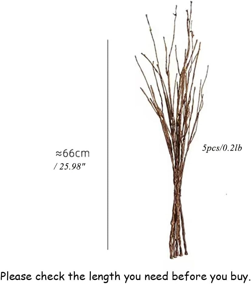 5PCS Artificial Lifelike Curly Willow Branches Decorative Dried Twigs, 25.9 I…