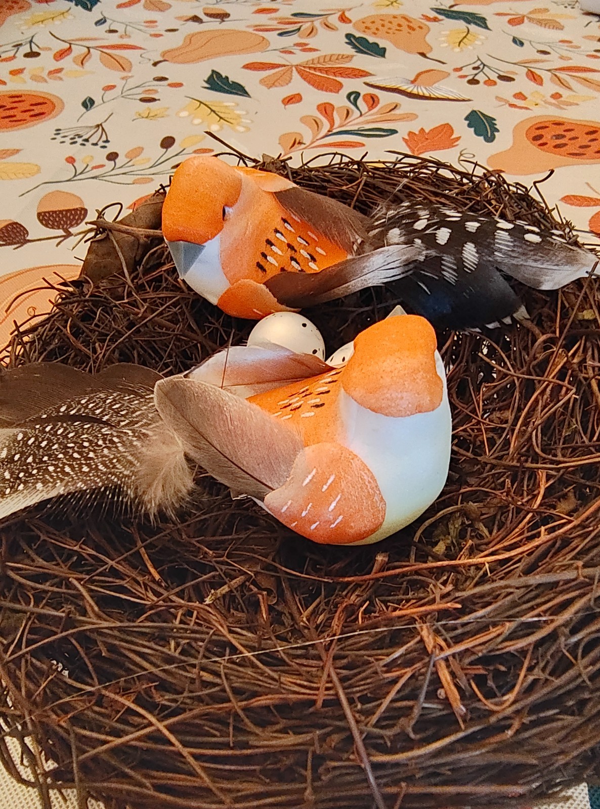 6″ Artificial Faux Bird’s Nests with 2 Birds & 4 Eggs.