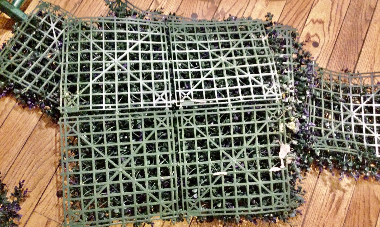 6 Artificial Faux Plastic PURPLE LAVENDER FLOWER PLANT 20×20” PATIO SCREEN PANEL