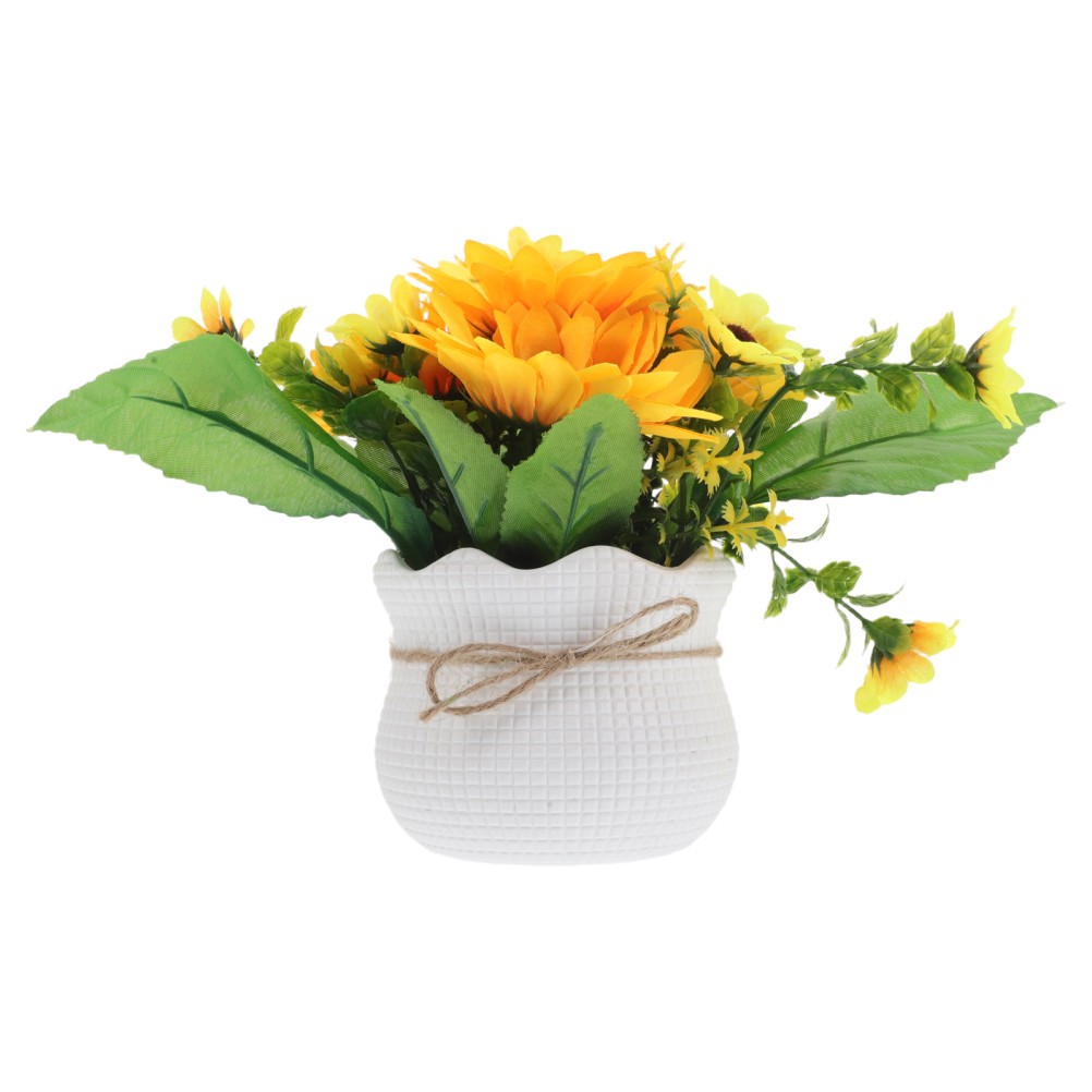 Wedding Greenery Plants Patio Decoration Artificial Potted Sunflower
