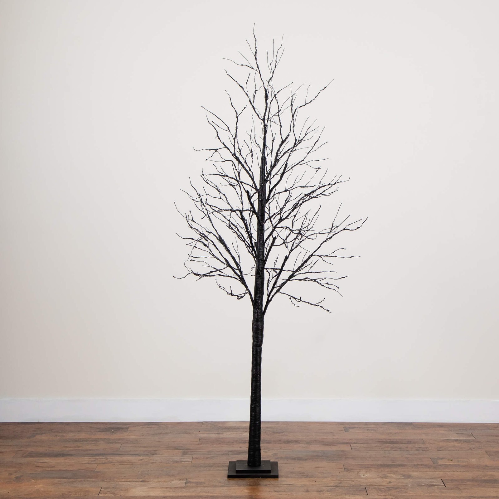 Nearly Natural 7ft Pre-Lit Halloween Black Twig Tree w/ 390 LED