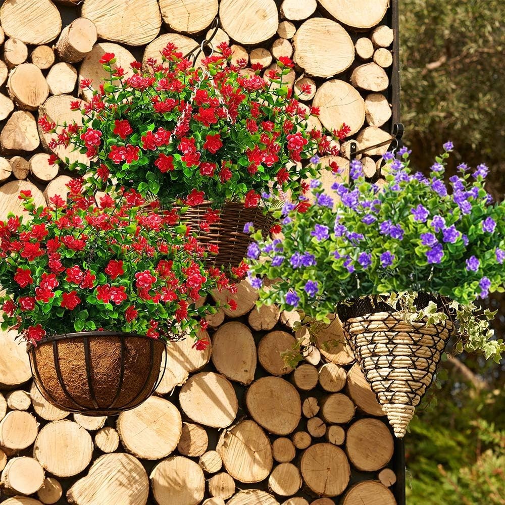 Realistic Eco-Friendly Red-Eucalyptus Fake Flowers – Perfect for Any Season