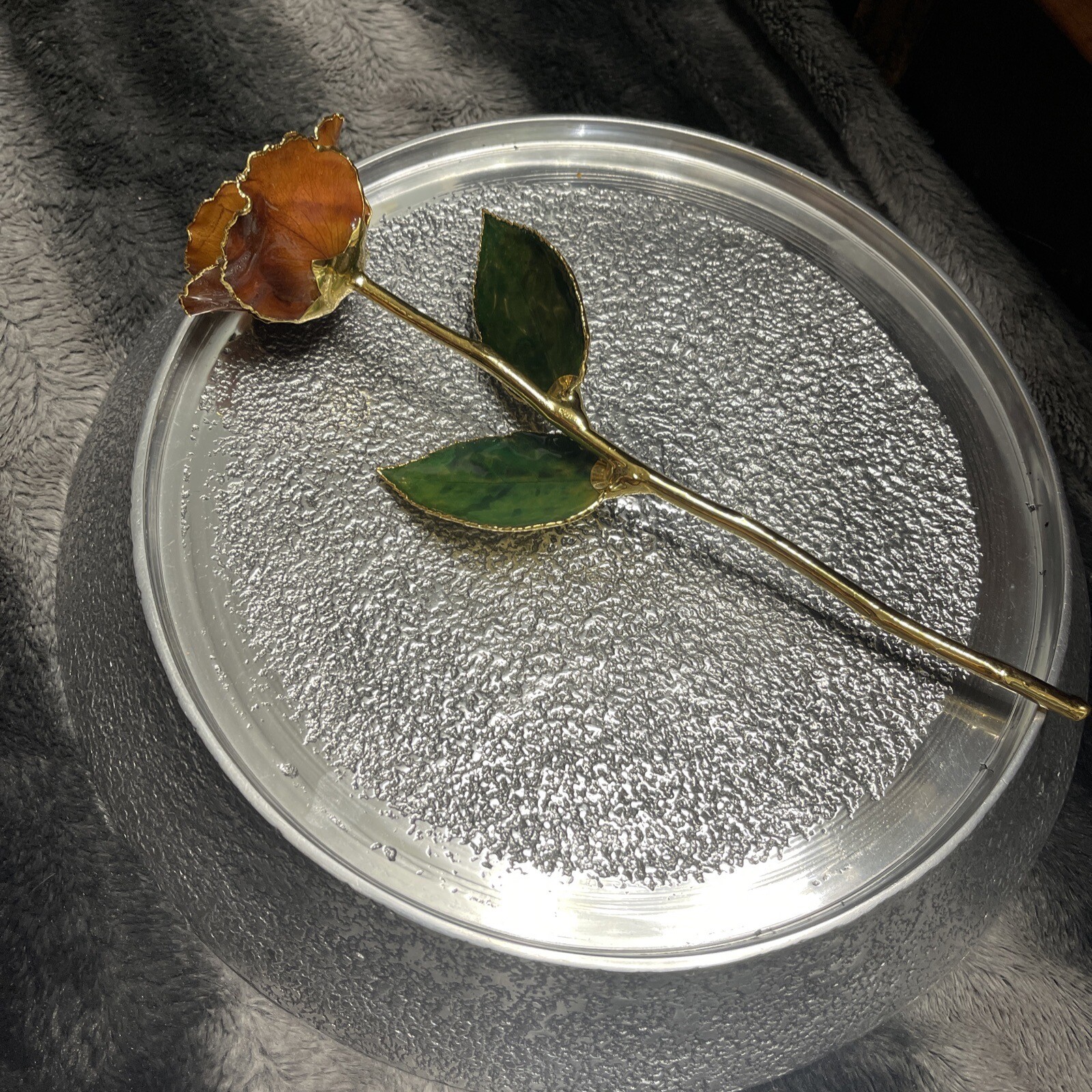 Real Rose Preserved And Dipped In 24 Kt. Gold