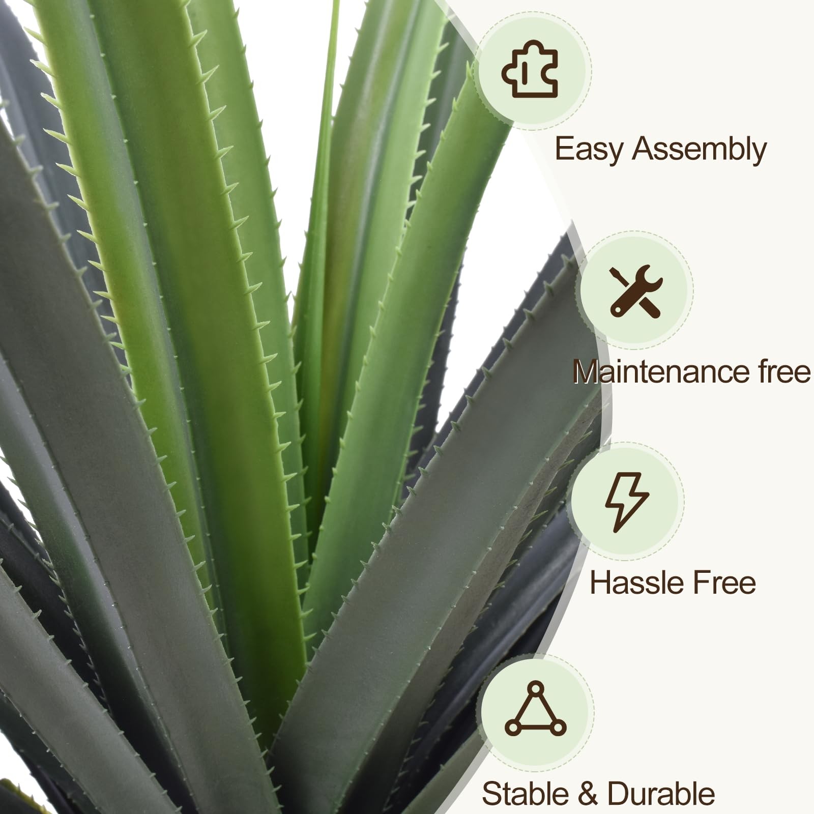 4ft Artificial Spiked Agave Plant, 48inch Faux Agave Plants Indoor Realistic …