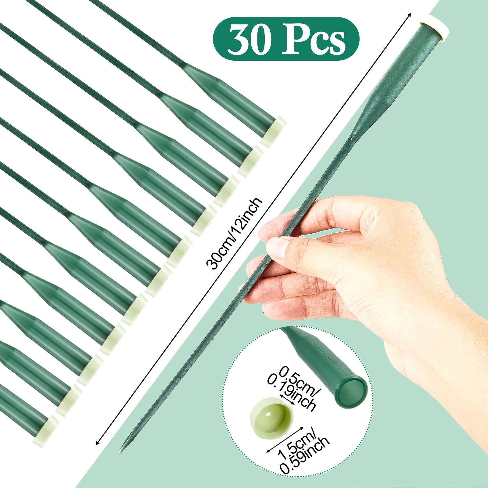 72 Pack 12&6 Inch Stem Water Tubes w/ Caps, Vials for Floral Arrangement