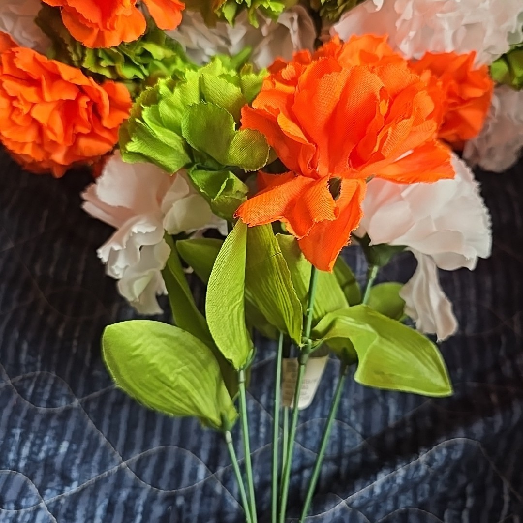 CelebrateIt 10 Picks Artificial Flower White Orange Green… K