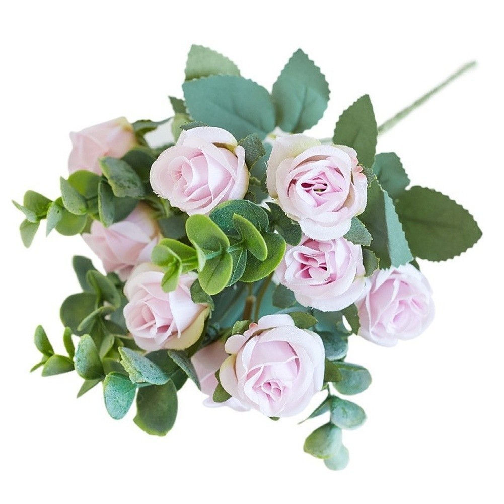 Artificial Bouquet of Roses Silk Fabric Design for Wedding Home Office Use