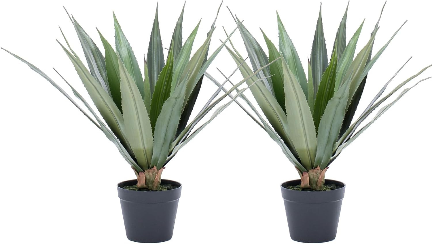 2FT Realistic Artificial Agave Plants – UV Resistant Faux Yucca 2Pack