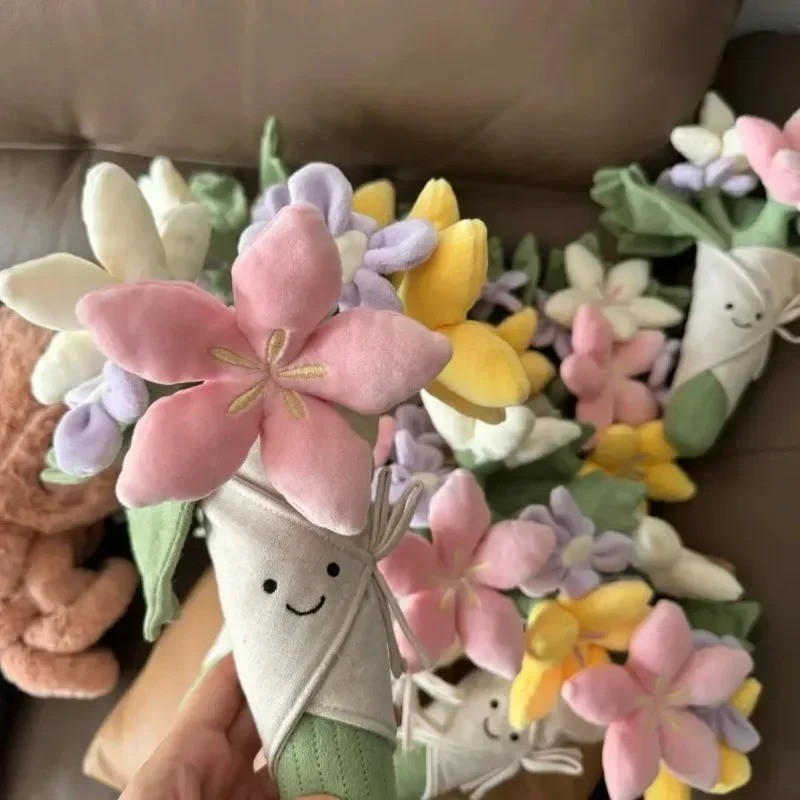 New Eternal Flower Life Wedding Simulation Bouquet Plush Toys Birthday Gift