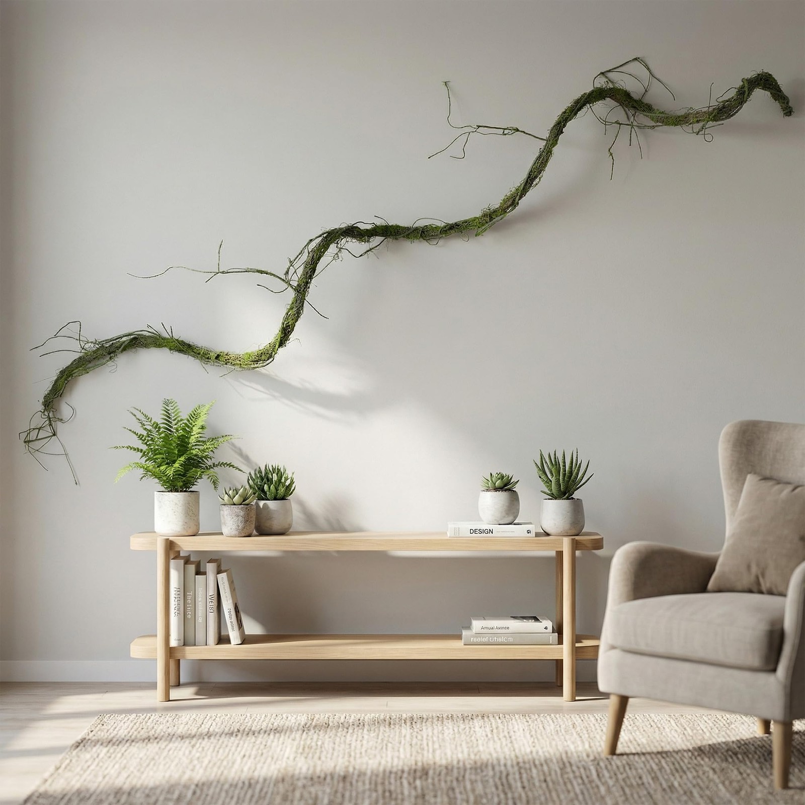 120 inch bendable artificial Dragon Whisker MossVine Green Hanging fake Plant…