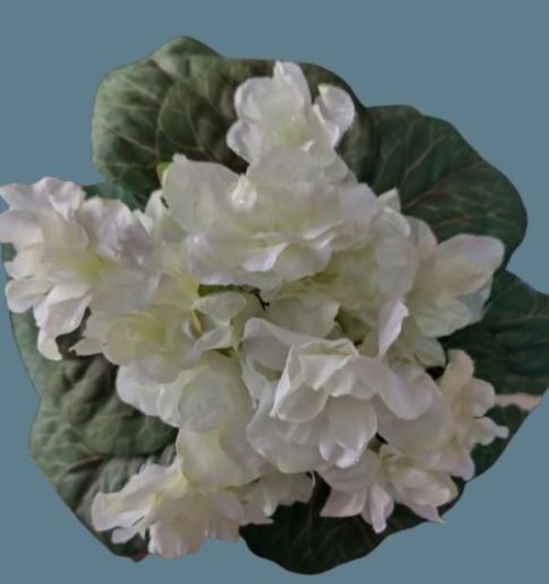 8″ ARTIFICIAL Semi-Miniature African Violet – no pot.