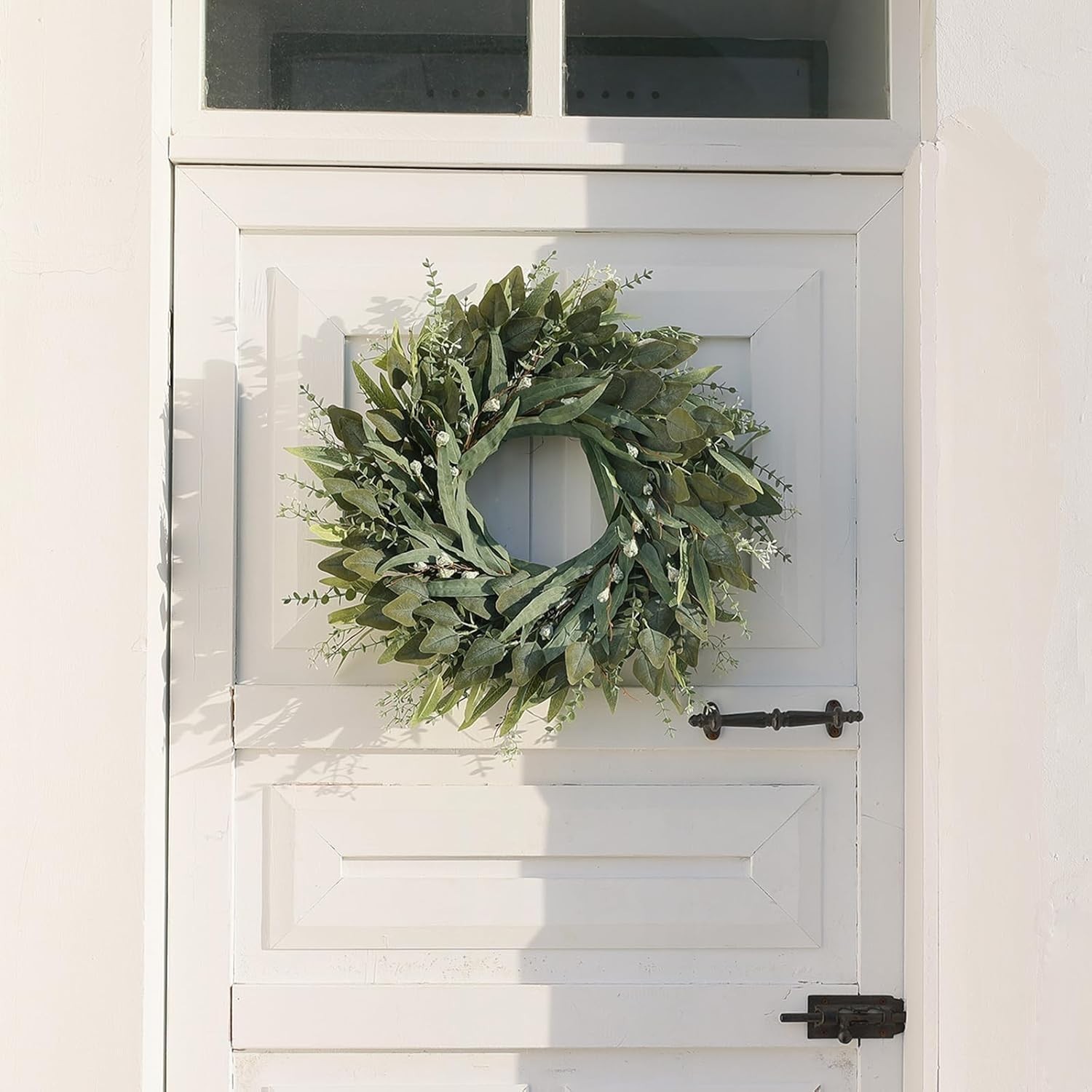 Lifelike 26-Inch Eucalyptus Wreath – All-Season Home Decor for Any Occasion