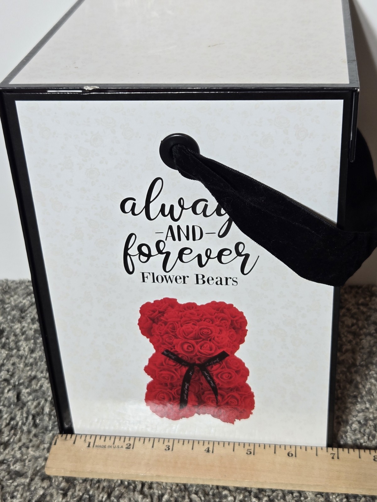 Always And Forever Flower TEDDY BEAR Handmade Foam Red Roses Love Valentine