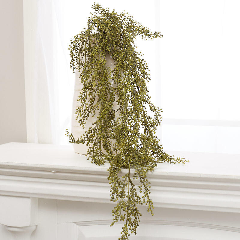 30″ Hanging Artificial Sedum Decorative Floral Bush