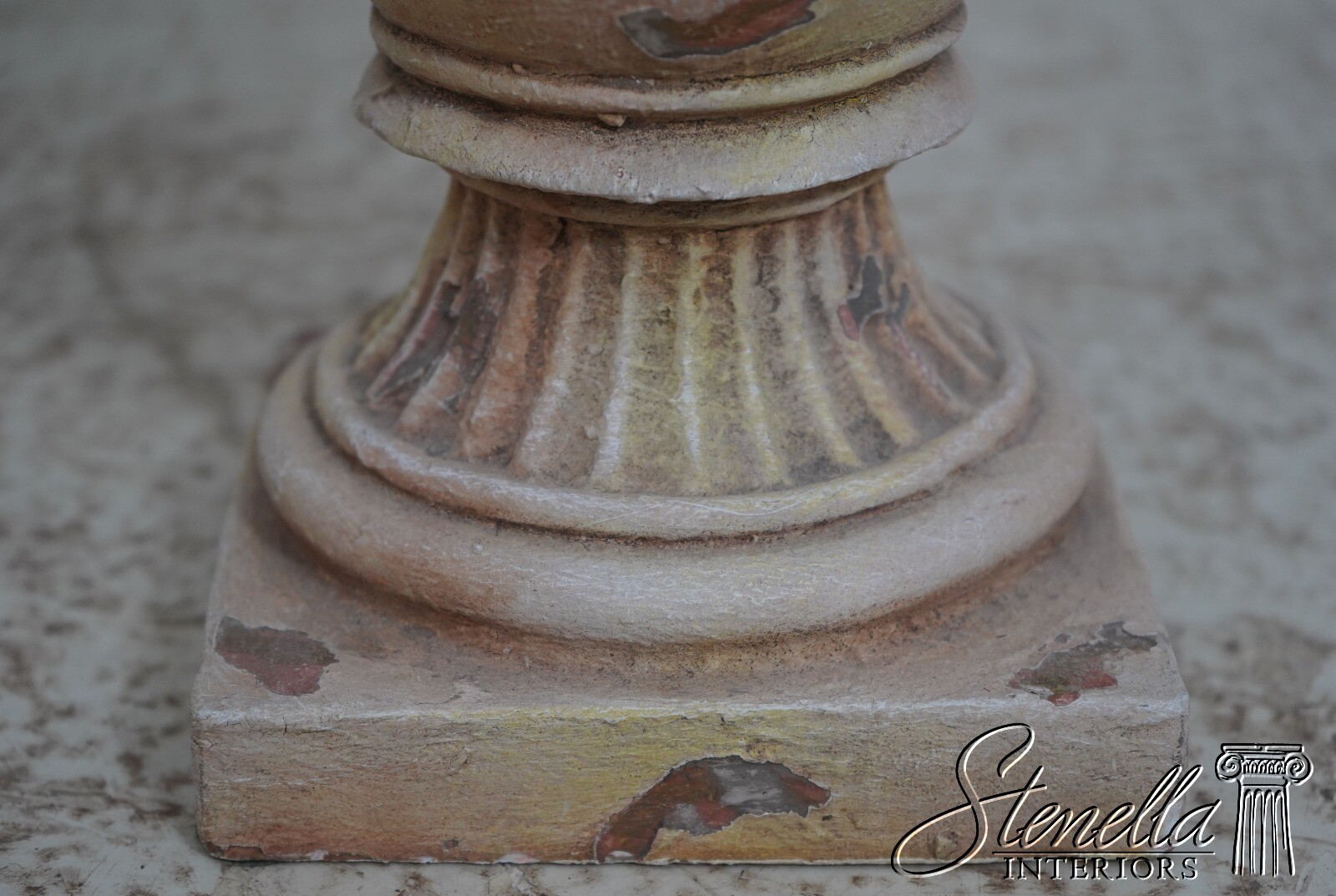 F67505: Pair Faux Topiary Plants In Classical Composite Pots