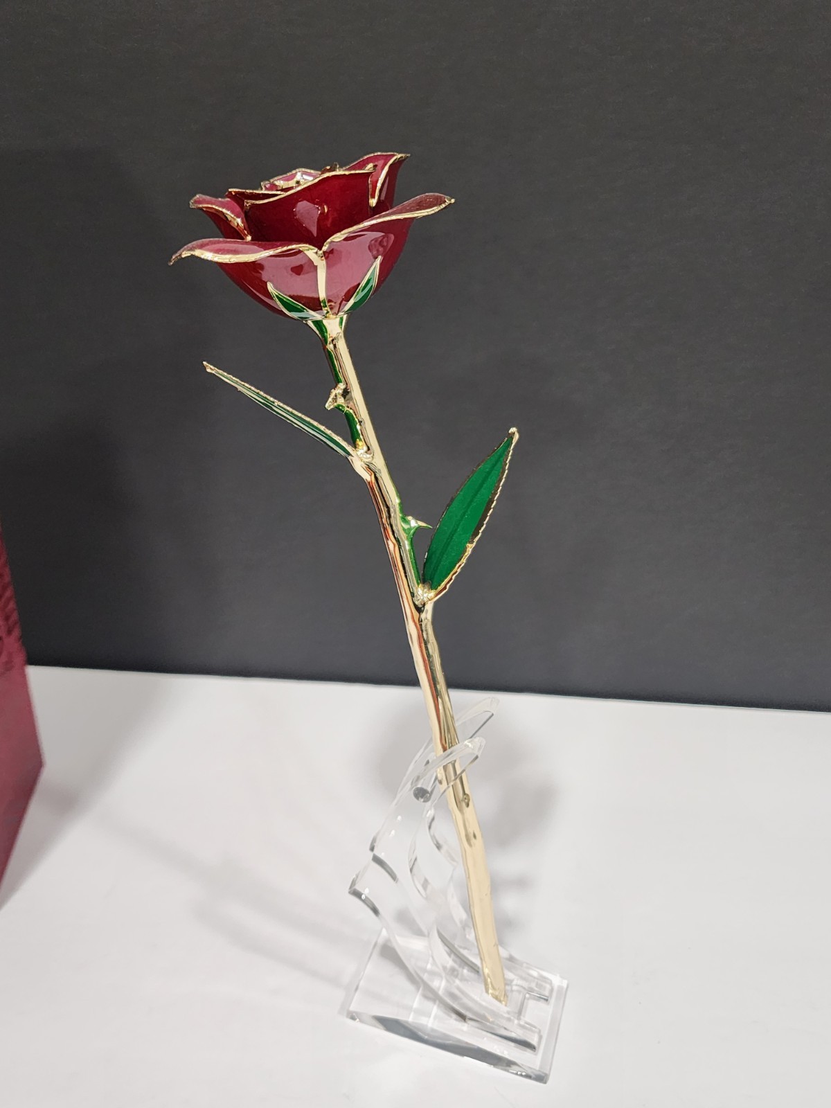 24K Plated Gold Dipped Rose with Stand – Gift for Her