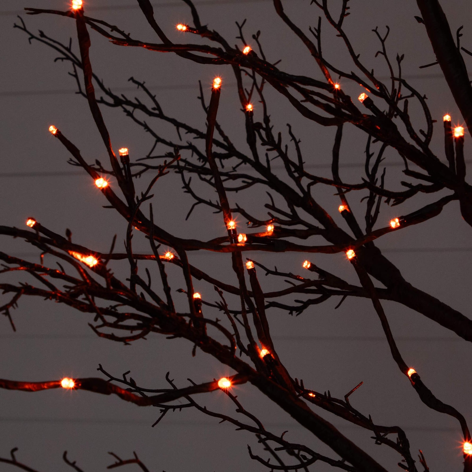Nearly Natural 8ft Pre-Lit Halloween Deluxe Black Twig Tree w/ 216 LED