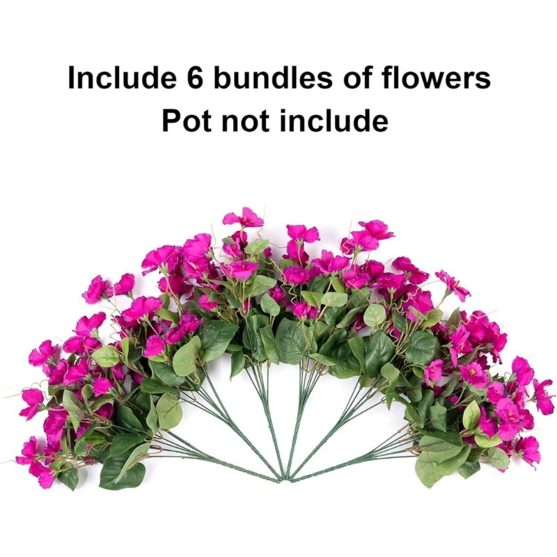 Low Maintenance 7 Flower Artificial Hibiscus For Exteriors Decoration