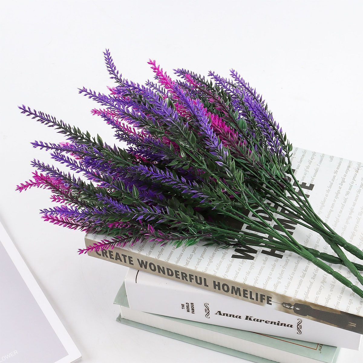 2 6 12 Artificial Flowers Fake Plants Decor Lavender Hanging Outdoor Home Garden