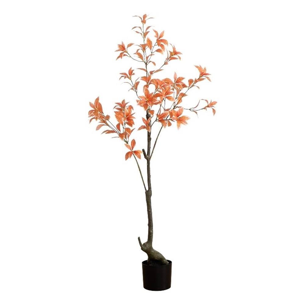 Nearly Natural 4.5ft Autumn Pieris Artificial Fall Tree in Orange