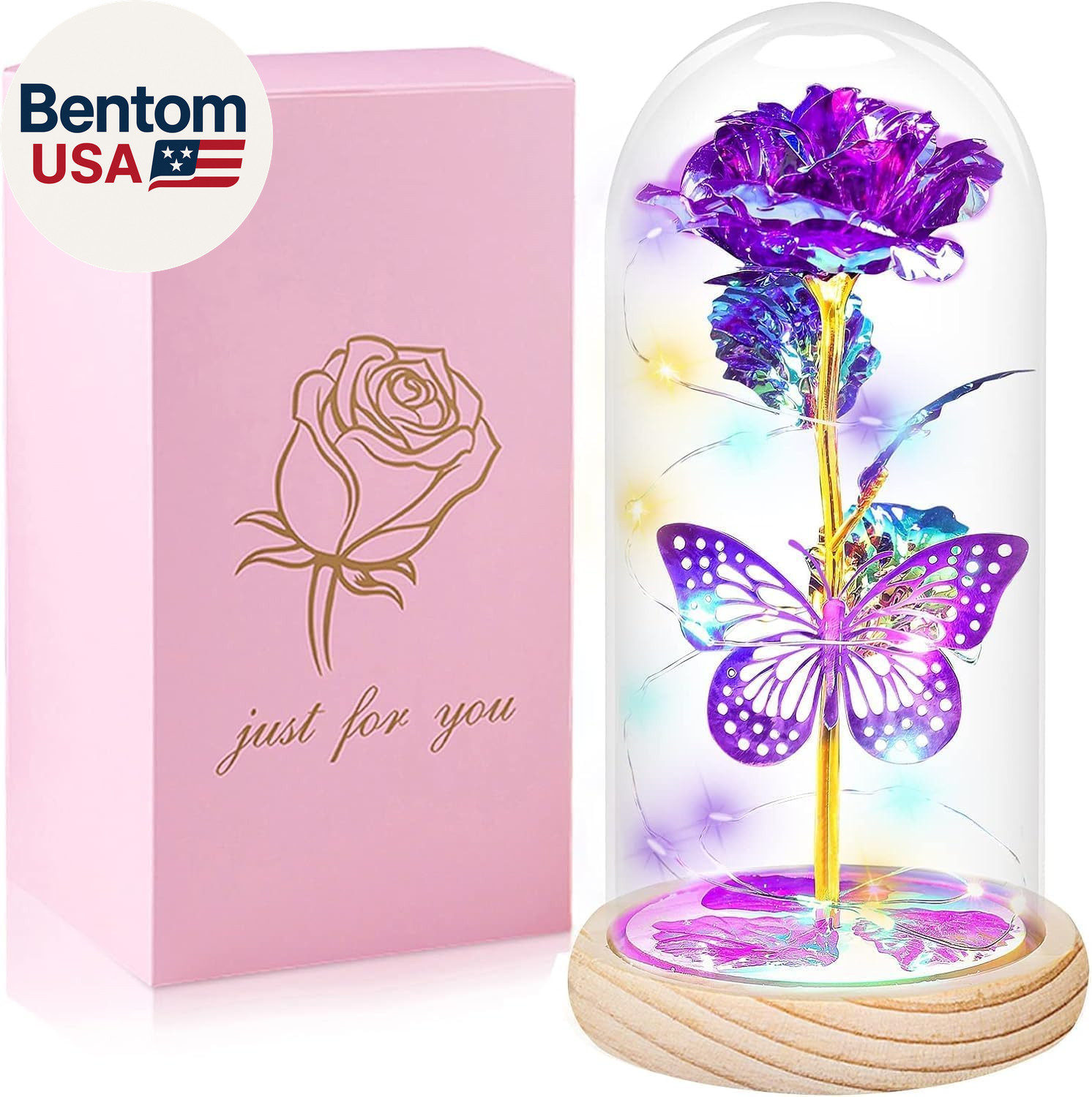 Gifts for Women Christmas Rose Gifts Flowers for Women,Birthday Gifts for Women,