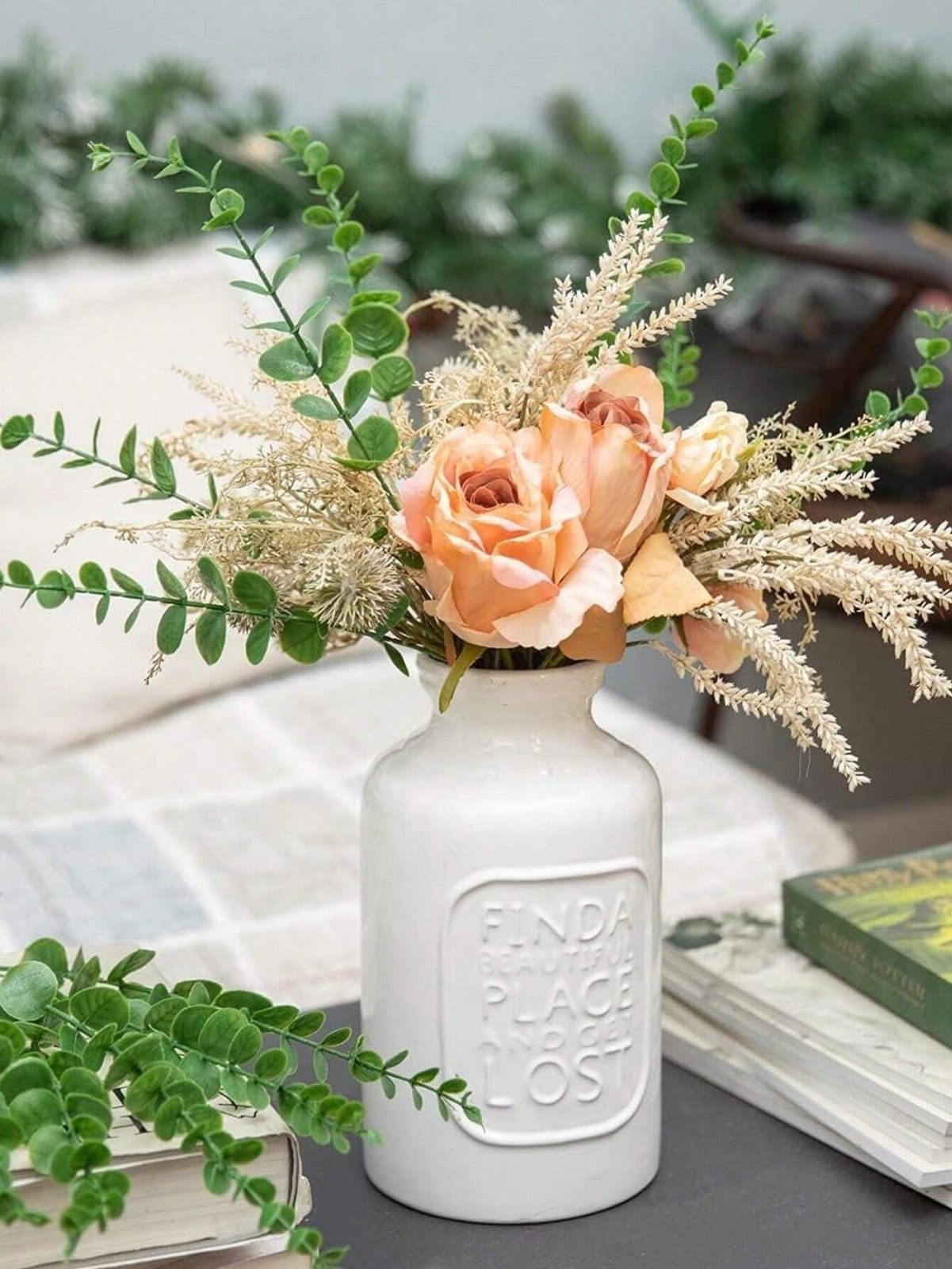 Artificial Eucalyptus Stems Faux Greenery Wedding Bouquet Home Decor Plant