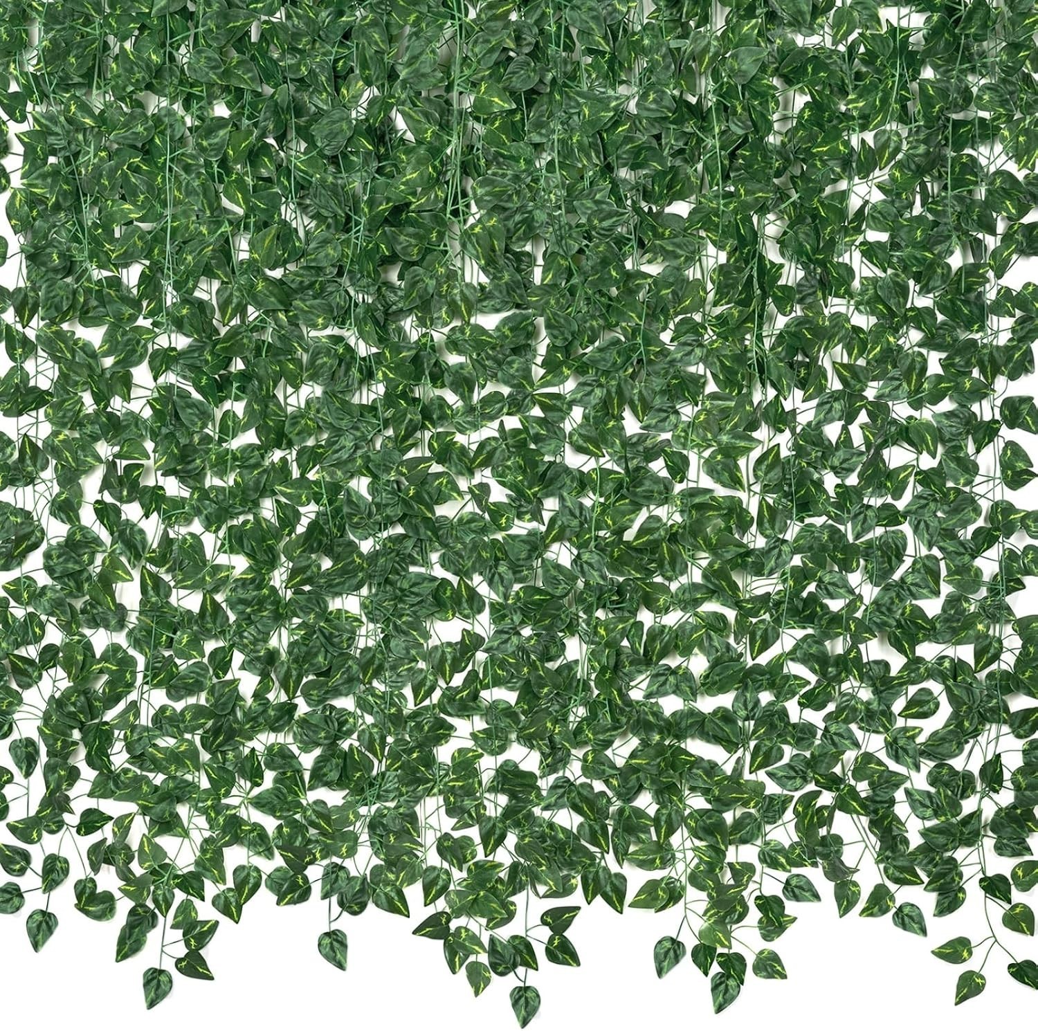 Fake Vines Greenery Leaves – Aesthetic Home Decor, 96 Count