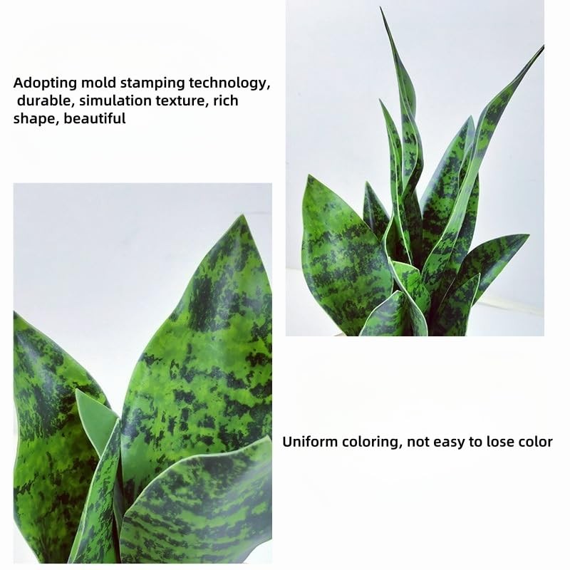 XZJMY Artificial Snake Plants 3Pcs Faux Sansevieria Plant Faux Silk Agave,3 S…