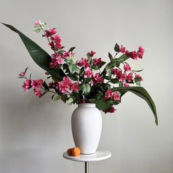 NEW Pottery Barn Faux Bougainvillea Flowers Bunch Bundle Stems Vase Decor NWT