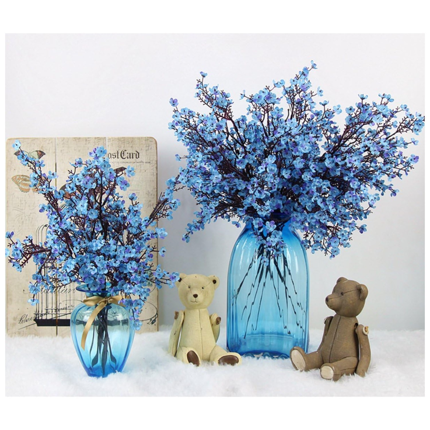 20pcs Baby’s Breath Artificial Flowers Bouquet – Blue